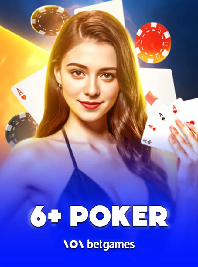โต๊ะถ่ายทอดสดเกม 6+ Poker ของค่าย BetGames.TV